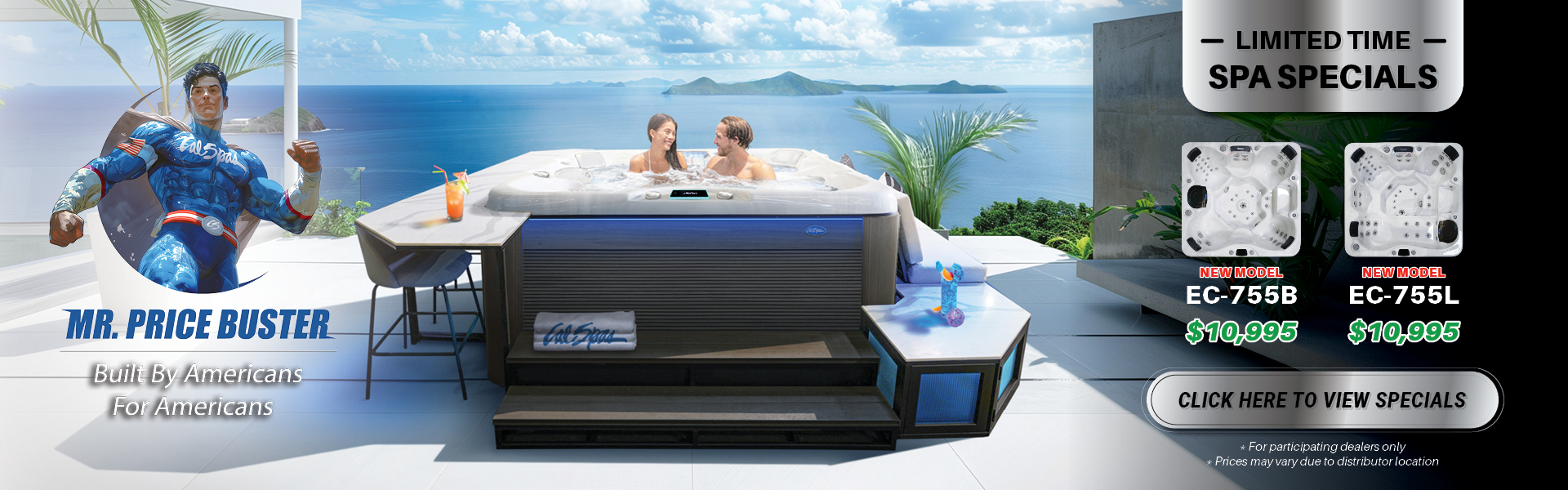 Calspas hot tub being used in a family setting - Burlington